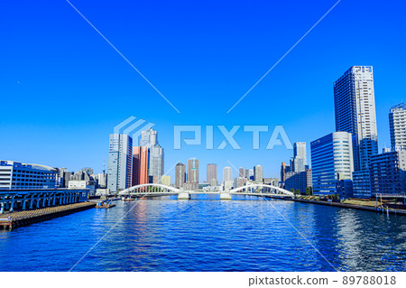[Tokyo cityscape] Kachidoki Bridge 89788018