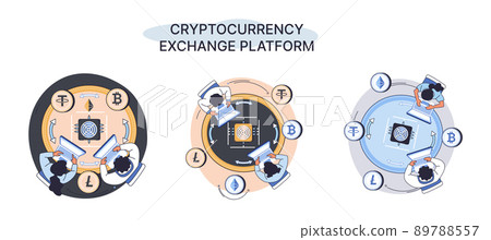 Cryptocurrency exchange platform and blockchain. Bitcoin mining, exchange platform, investment technology Cryptocurrency exchange platform and blockchain. Bitcoin mining, exchange platform, investment technology 89788557