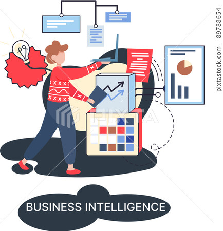 Business intelligence data analysis obtaining analytical information for making strategic decisions 89788654