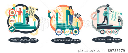 Action business plan, development strategies, foreseeing market risks. Company success secret Action business plan, development strategies, foreseeing market risks. Company success secret 89788679