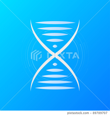 Black dna. Logo symbol. Icon for medical design Black dna. Logo symbol. Icon for medical design 89789707