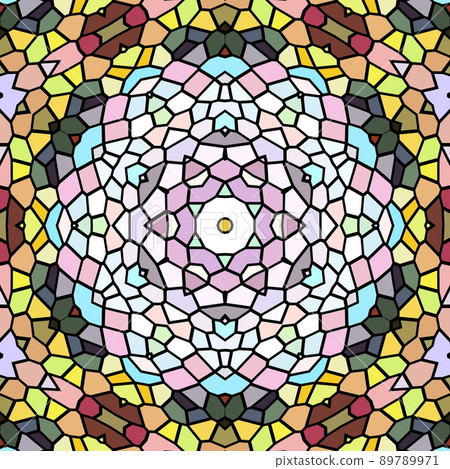 萬花筒對稱幾何方形圖像 萬花筒對稱幾何方形圖像 89789971