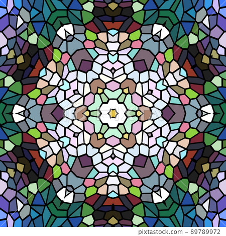 Kaleidoscopic symmetric geometric square image Kaleidoscopic symmetric geometric square image 89789972