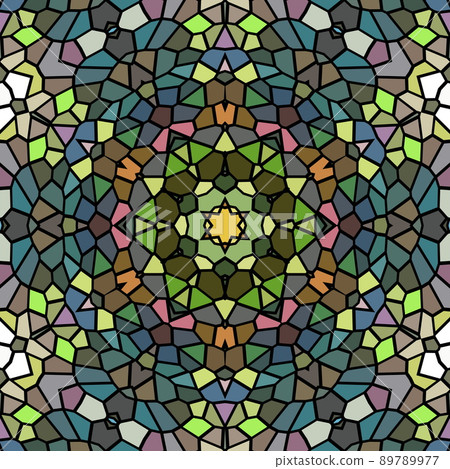 Kaleidoscopic symmetric geometric square image 89789977
