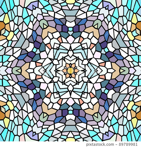 萬花筒對稱幾何方形圖像 萬花筒對稱幾何方形圖像 89789981