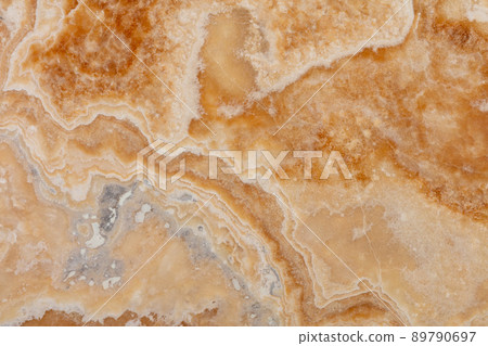 Onyx Miele background, natural texture in warm tone. Slab photo. 89790697