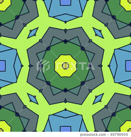 萬花筒對稱幾何方形圖像 89790950