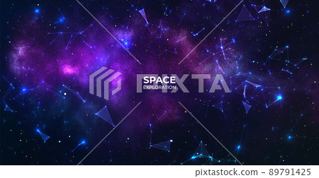 Vector galaxy background. Stars in Outer space. Space Exploration 89791425