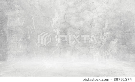 Grungy white background of natural cement or stone old texture as a retro pattern wall. Conceptual wall banner, grunge, material,or construction. 89791574