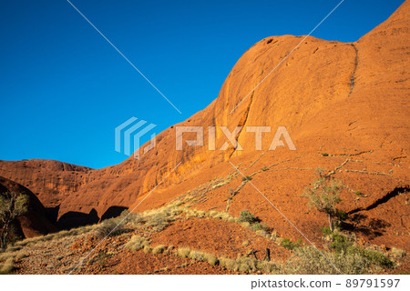 The dry rugged terrain landscape in Australian outback of Northern territory state of Australia. The dry rugged terrain landscape in Australian outback of Northern territory state of Australia. 89791597
