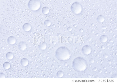 Water drops on white background. Abstract drops of gel. Face serum cosmetics. 89791880