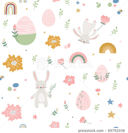Cartoon easter eggs pattern for wrapping paper Cartoon easter eggs pattern for wrapping paper 89792036