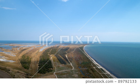 aerial view, Ngorongoro crater, natron lake, Tanzania, Africa. 89792133