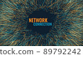 Abstract circular big data visualization. Network connection background 89792242