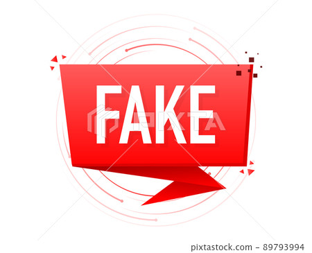 Fake sign concept. Abstract web banner. Vector design. Web banner template 89793994