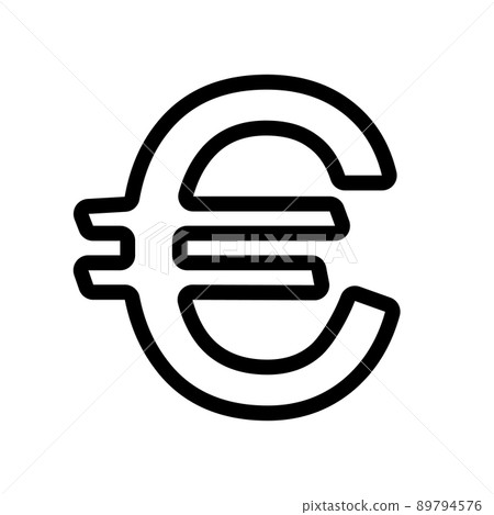 簡單的歐元符號 89794576