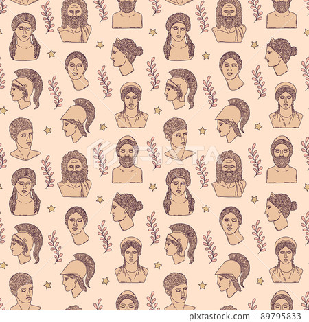 pattern with greek sculptures pattern with greek sculptures 89795833