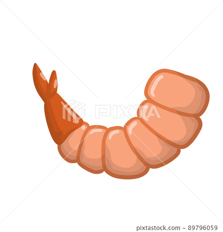 Shrimp. Vector Meat and seafood. 89796059