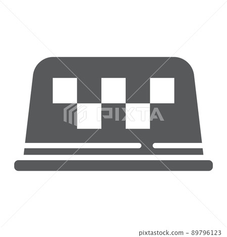 Taxi lamp glyph icon, taxi and light, taxi roof sign, vector graphics, a solid pattern on a white background, eps 10. 89796123