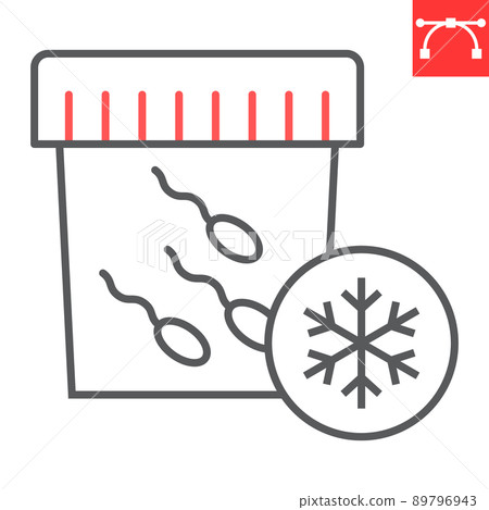 Freezing sperm line icon, reproduction and insemination, cryobank vector icon, vector graphics, editable stroke outline sign, eps 10. Freezing sperm line icon, reproduction and insemination, cryobank vector icon, vector graphics, editable stroke outline sign, eps 10. 89796943