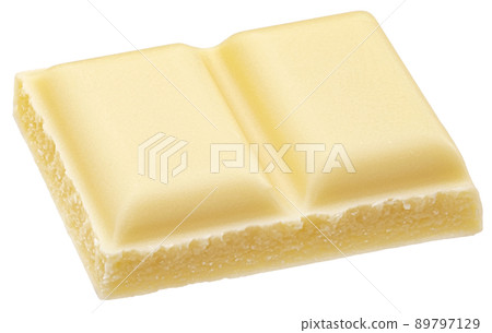 White chocolate bar isolated on white background, full depth of field White chocolate bar isolated on white background, full depth of field 89797129