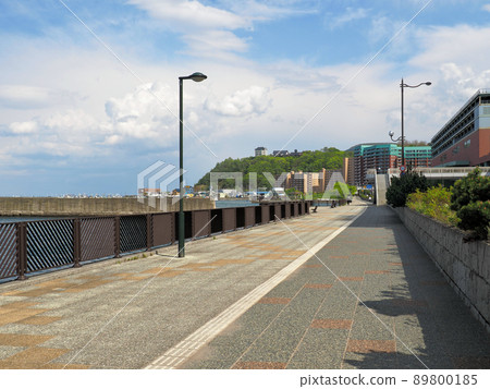 Otaru sidewalk along the sea Otaru sidewalk along the sea 89800185