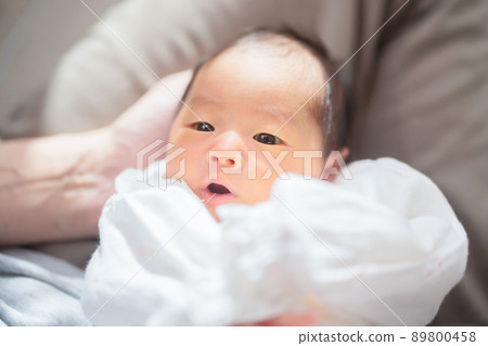 Healthy baby newborn 12 days after birth 89800458