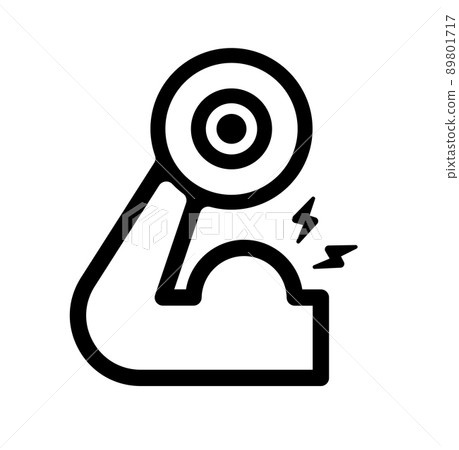 力量訓練/重量訓練矢量圖標 89801717