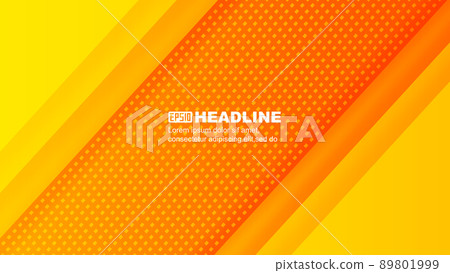 Minimalist business technology background with sunlight orange lines and digital cubes 89801999