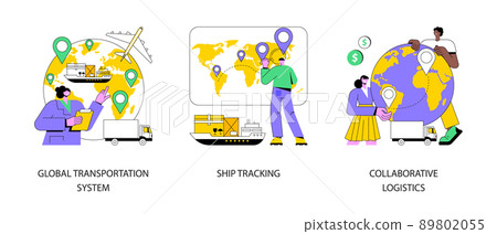 Delivery global tracking system service online Vector Image