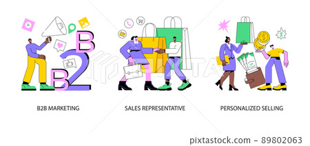 B2B Marketing Abstract Concept Vector... - Stock Illustration [89802063 ...