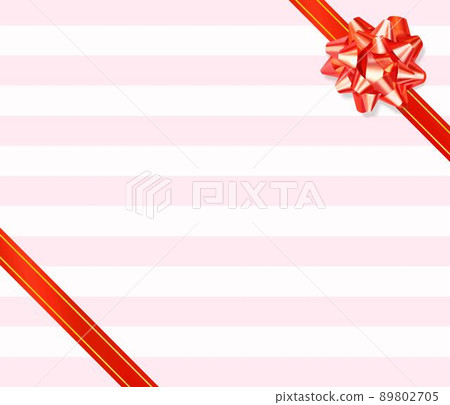 Antique, fashionable and luxurious gift red ribbon simple illustration striped background material 89802705