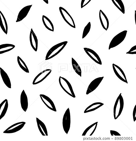 Black and white vector leaves seamless pattern. - Stock Illustration ...