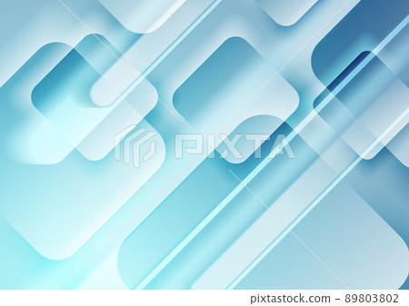 Bright blue geometric tech background with... - Stock Illustration ...
