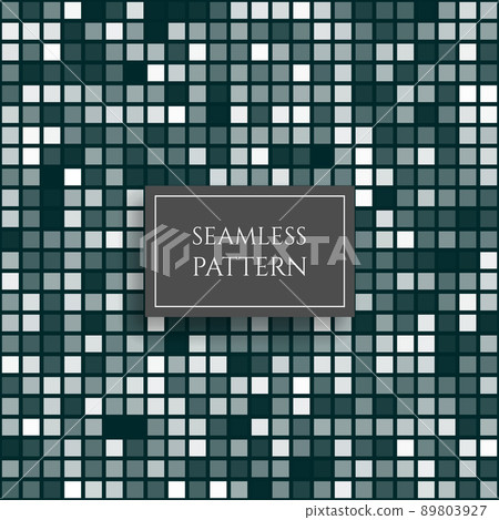 Abstract azure square pixel mosaic seamless pattern. Vector background. Abstract azure square pixel mosaic seamless pattern. Vector background. 89803927
