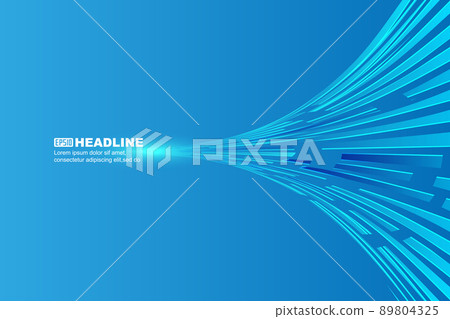 Converging lines vector digital technology concept abstract background 89804325