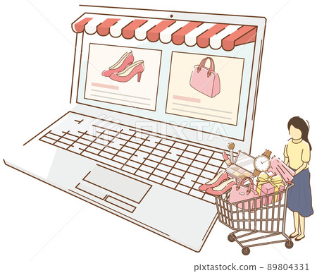 Online shopping fashion items Online shopping fashion items 89804331