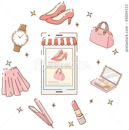 Online shopping fashion items Online shopping fashion items 89804333