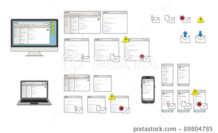 PC / smartphone mail screen material 89804785