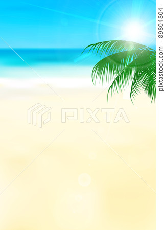海浪棕櫚背景 89804804