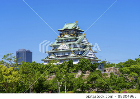 View from Osaka Castle OBP Nishinomaru Garden (early summer 2022, fresh green season) 89804963