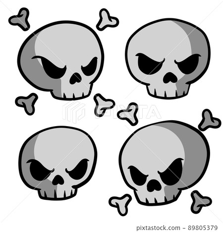 Human skull and crossbones. Dead man head Human skull and crossbones. Dead man head 89805379