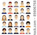 Chubby male avatar icon front 89806768