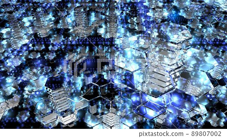 網絡空間中光學偽裝和隱身功能的隱喻。數字空間。 3D 渲染。 網絡空間中光學偽裝和隱身功能的隱喻。數字空間。 3D 渲染。 89807002