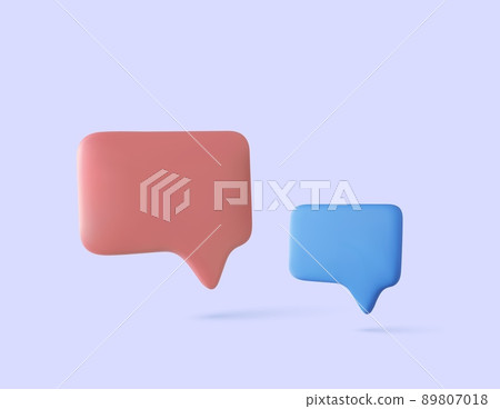 Blank red speech bubble pin 89807018
