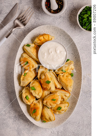 Dumplings, filled with mashed potatoes. Dumplings, filled with mashed potatoes. 89807206