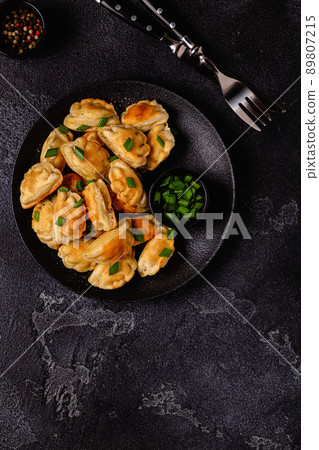 Dumplings, filled with mashed potatoes. 89807215