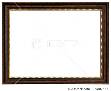 Old Vintage classic Golden Wooden mockup canvas frame Old Vintage classic Golden Wooden mockup canvas frame 89807534