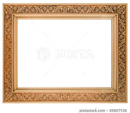 Old Vintage classic Golden Wooden mockup canvas frame Old Vintage classic Golden Wooden mockup canvas frame 89807536