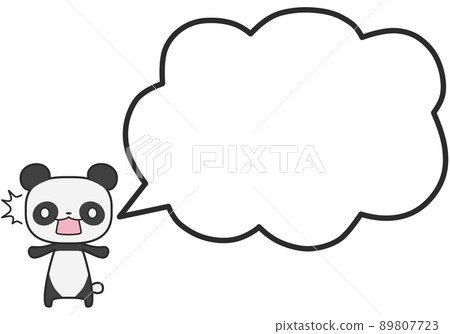 A surprised panda and a simple speech bubble 89807723